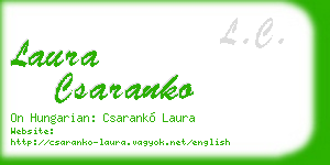 laura csaranko business card